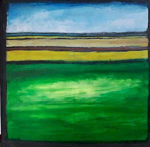 Landschaft mit Wiese